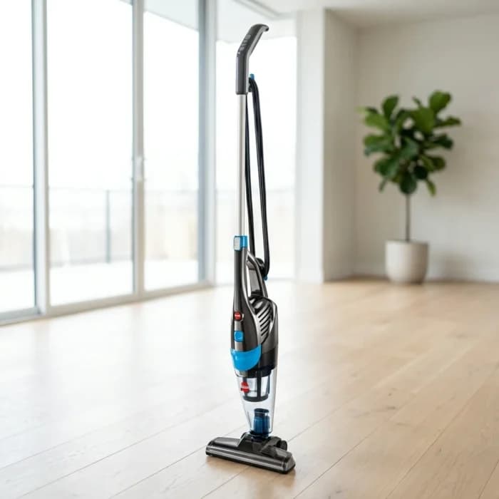 ASPIRATEUR BALAI FILAIRE 2-EN-1 600 W 0,35 L 18,5 KPA - BLEU - LINARIE - Image 1