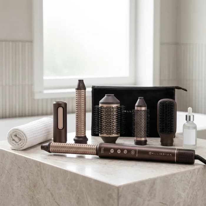BROSSE LISSANTE PRODIGY CONTRÔLE NUMÉRIQUE CHALEUR REVÊTEMENT - OR &amp; NOIR - BELLISSIMA - Image 1