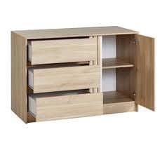 COMMODE 1 PORTE ET 3 TIROIRS - CHENE JAPON - Image 2
