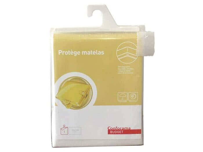 PROTÈGE MATELAS 90X190 CM IMPERMÉABLE - BLANC - Image 2