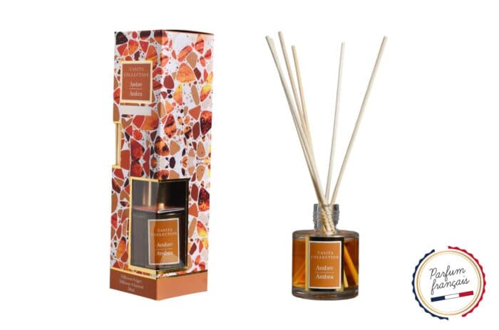 DIFFUSEUR DE PARFUM 6 TIGES 50 ML, SENTEUR AMBRE - Image 2
