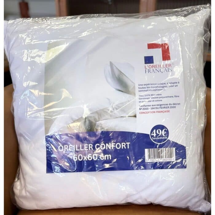 OREILLER CONFORT 50X70 CM - BLANC - Image 2