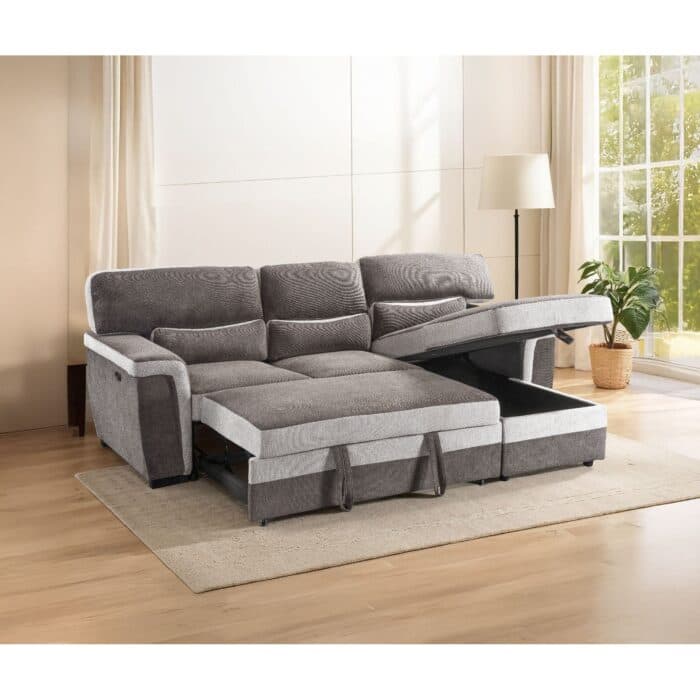 CANAPE D'ANGLE REVERSIBLE EN TISSU - SMOKE - Image 2