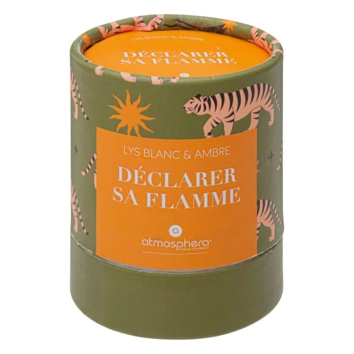 BOUGIE PARFUMÉE LYS ET AMBRE EN VERRE 200 G - Image 2