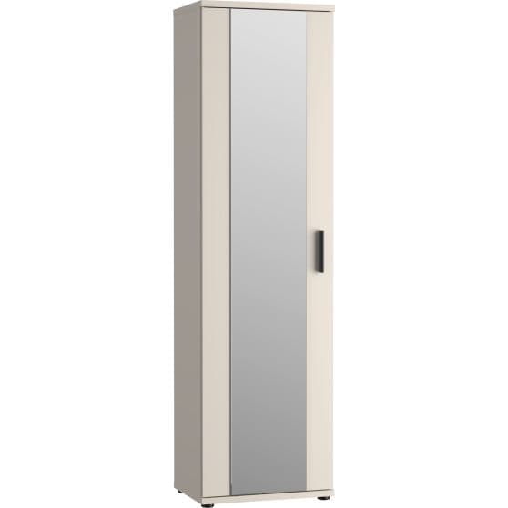 ARMOIRE À CHAUSSURES 1 PORTE AVEC MIROIR - CHÊNE SABLE - Image 2