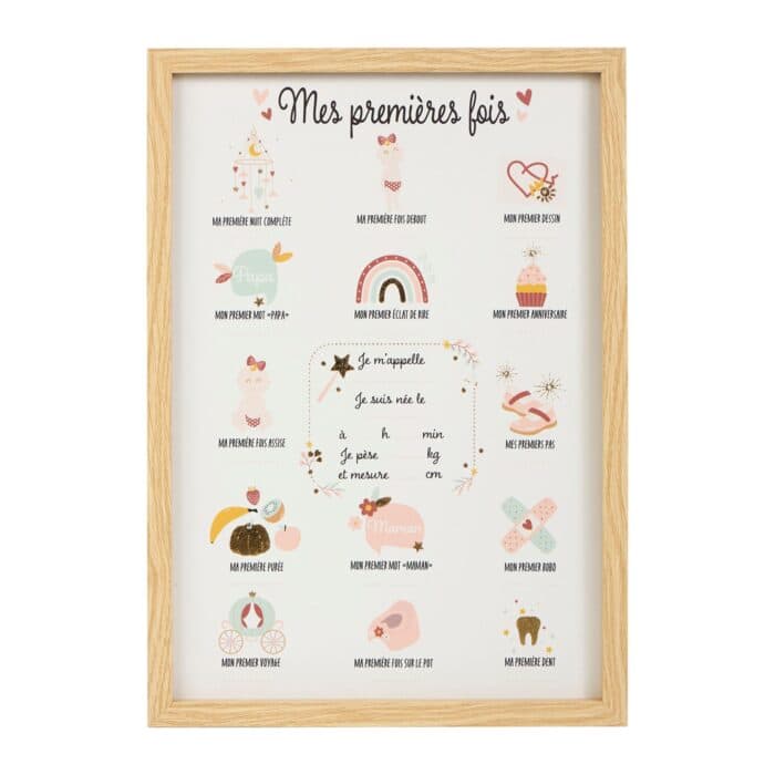 TOILE DÉCO MES PREMIÈRES FOIS À PERSONNALISER AU STYLO - LILAS - Image 2