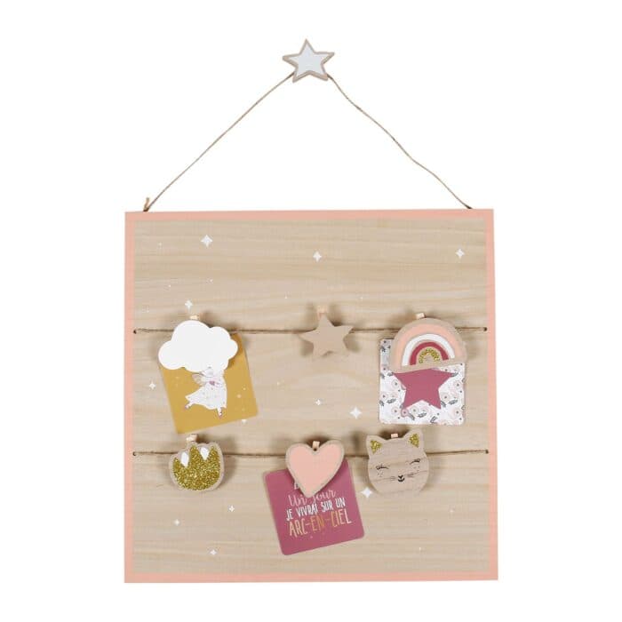 PÊLE-MÊLE EN BOIS - ROSE ET DORÉ - Image 2