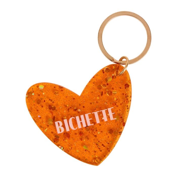 PORTE-CLÉS COEUR MESSAGE BICHETTE - Image 2