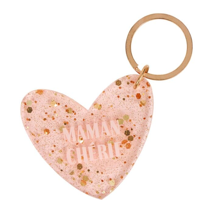 PORTE-CLÉS COEUR MESSAGE MAMAN CHÉRIE - Image 2