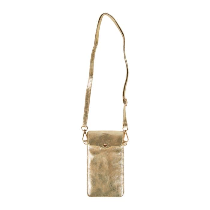 POCHETTE TÉLÉPHONE AVEC SANGLE - DORÉ - Image 2