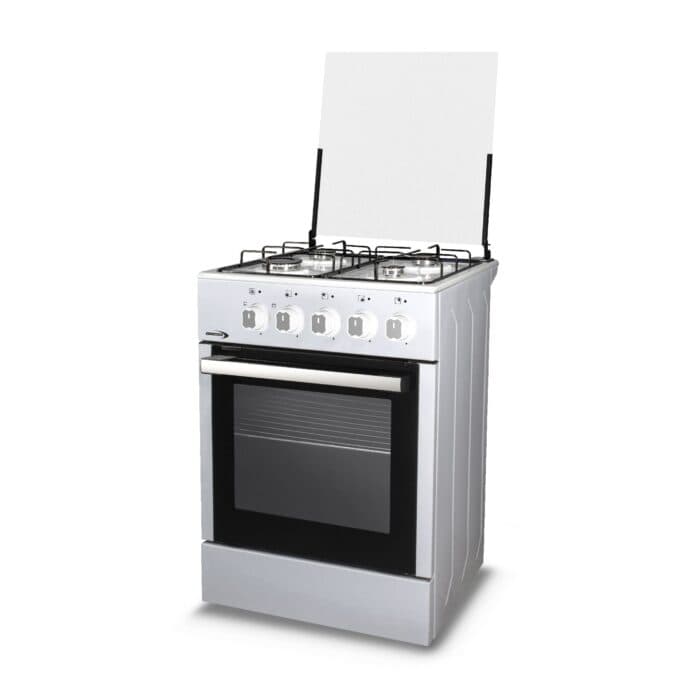 CUISINIÈRE 4 FEUX GAZ AVEC FOUR GAZ ET GRILL - BLANC SHARCOOL - Image 2