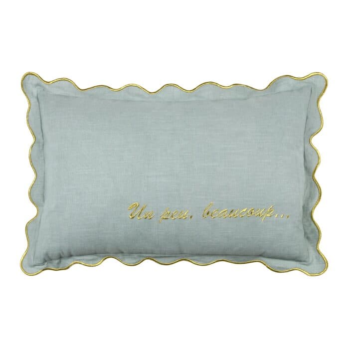 COUSSIN 40X60 CM EN COTON - VERT - Image 2