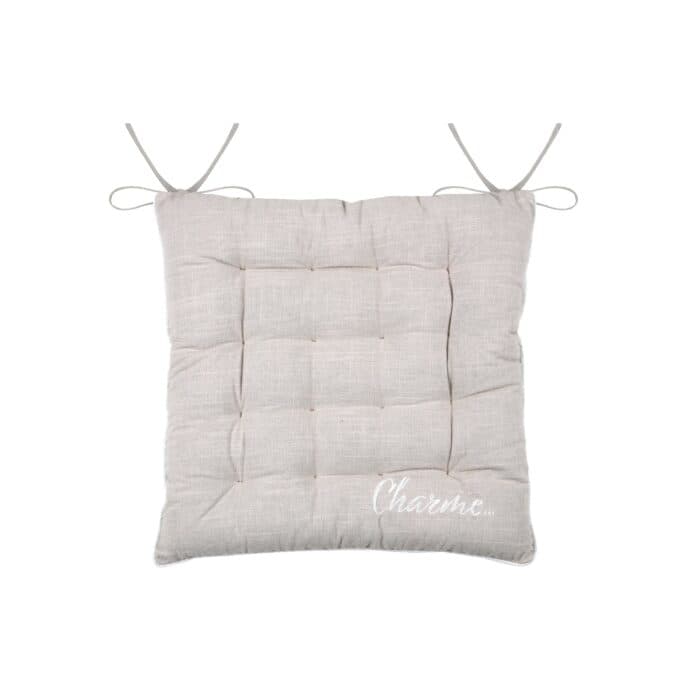 GALETTE DE CHAISE 38X38 CM EN COTON - NATUREL - Image 2