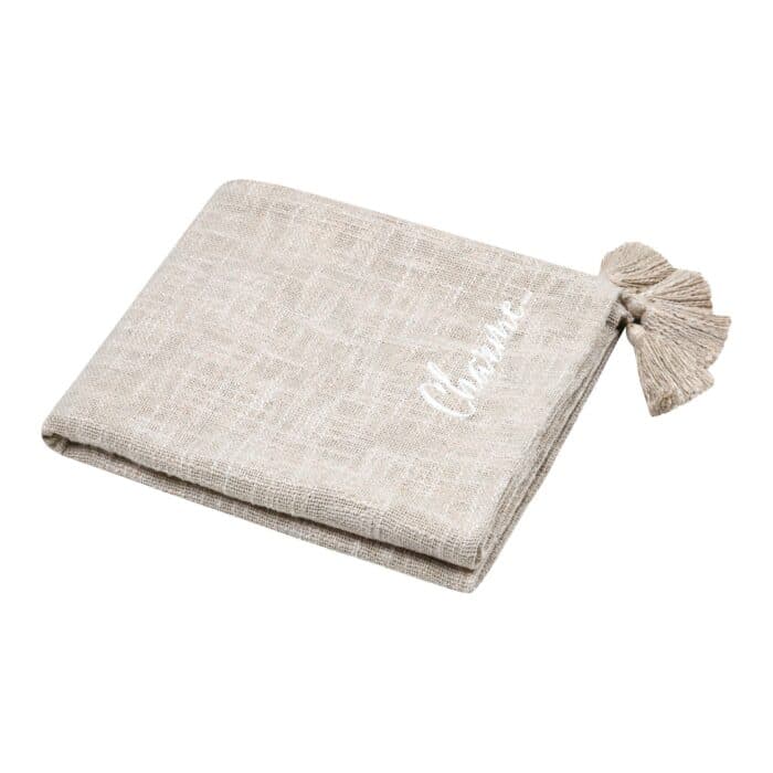 PLAID 125X150 CM EN COTON - NATUREL - Image 2