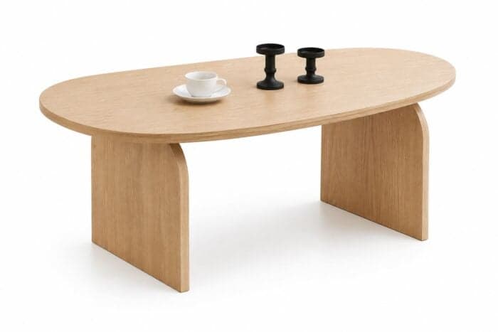 TABLE BASSE EN MDF - CHÊNE CLAIR - Image 2