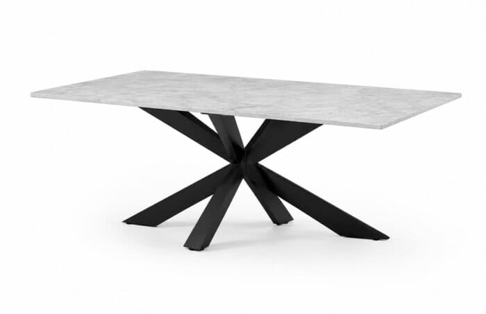 TABLE BASSE PLATEAU CÉRAMIQUE ET PIEDS MÉTAL - BLANC - Image 2
