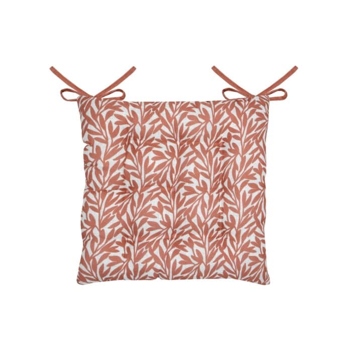 GALETTE DE CHAISE 38X38 CM EN POLYESTER ET LIN - MARSALA - Image 2