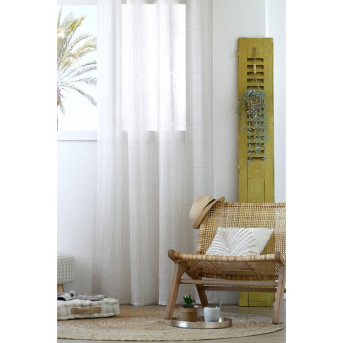 VOILAGE 140X260 CM EN POLYESTER - BLANC - Image 2