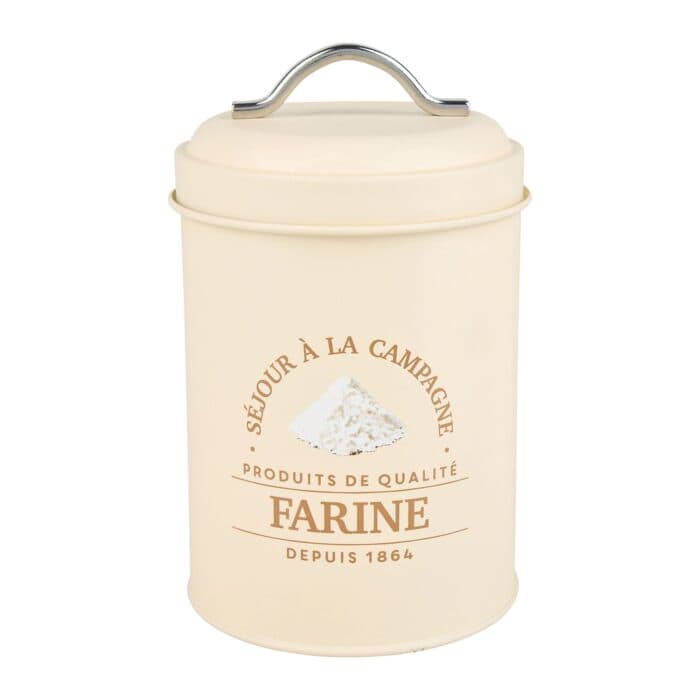 BOÎTE À FARINE 1,2 L EN FER - BEIGE - Image 2