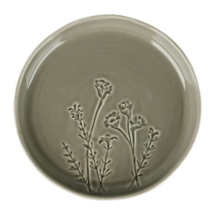 ASSIETTE DESSERT 20,2 CM EN GRÈS - MOTIF FLORAL - Image 2