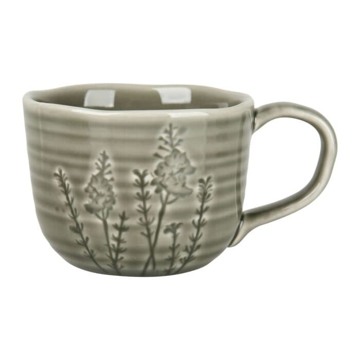 MUG 40 CL EN GRÈS - MOTIF FLORAL - Image 2