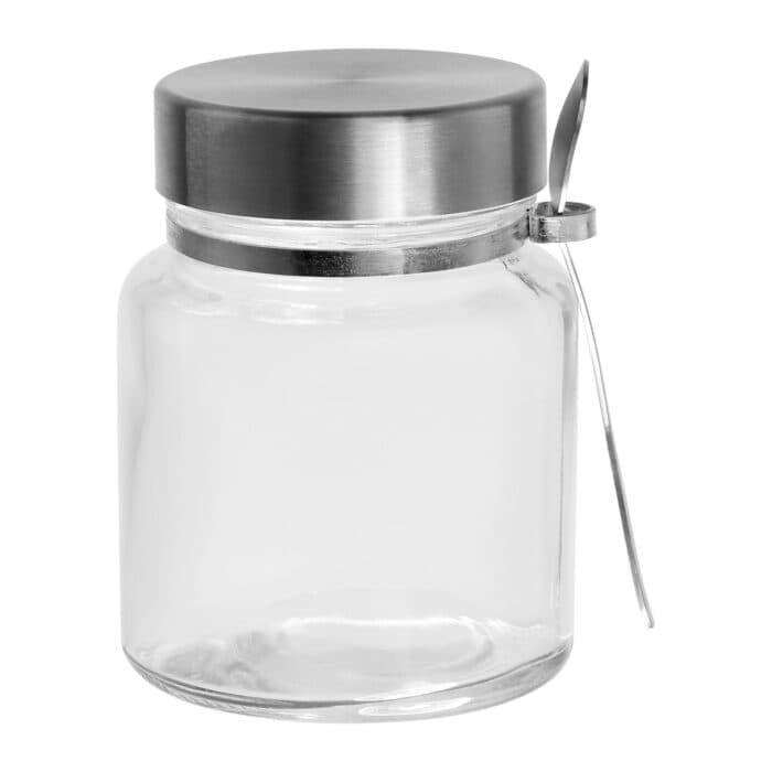 BOCAL AVEC COUVERCLE ET CUILLÈRE EN INOX - Image 2