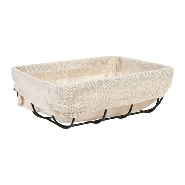 PANIER À PAIN EN MÉTAL ET TISSU - Image 2