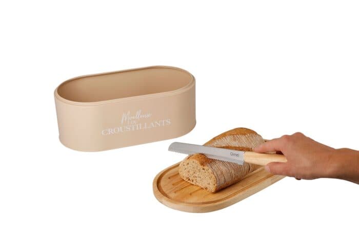 BOÎTE À PAIN AVEC COUVERCLE - BEIGE - Image 2