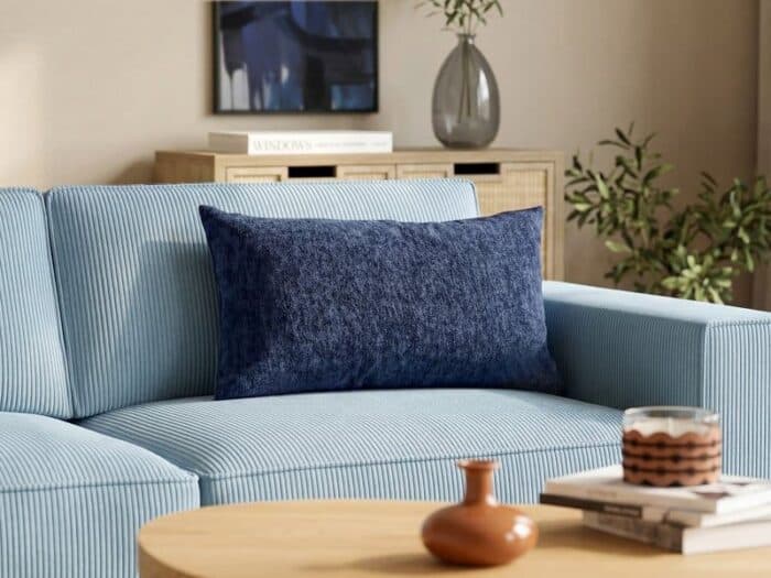 COUSSIN 30X50 CM EN POLYESTER - BLEU - Image 2