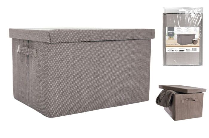 BOÎTE DE RANGEMENT RECTANGULAIRE EN PLASTIQUE - GRIS - Image 2