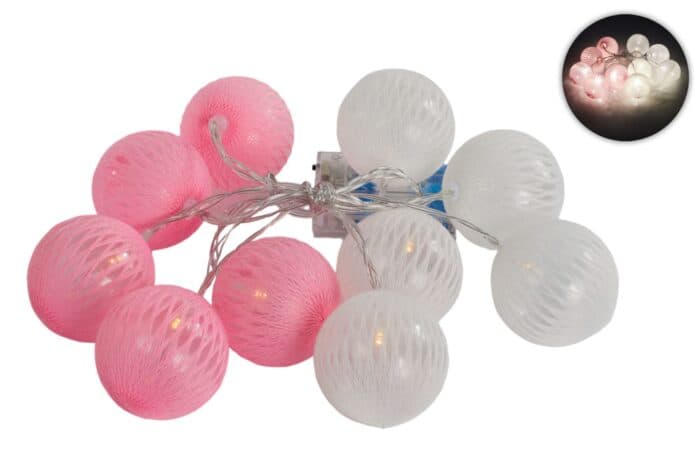 GUIRLANDE LUMINEUSE BOULES SUR FIL COTON - Image 2
