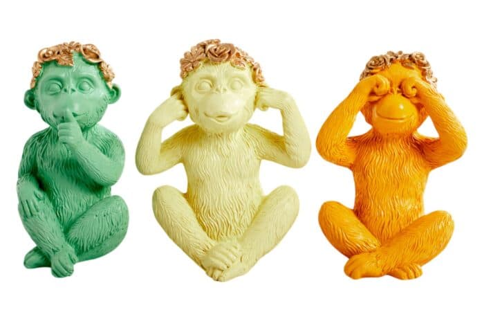 FIGURINE DÉCORATIVE SINGE DE LA SAGESSE - MULTICOLORE - Image 2