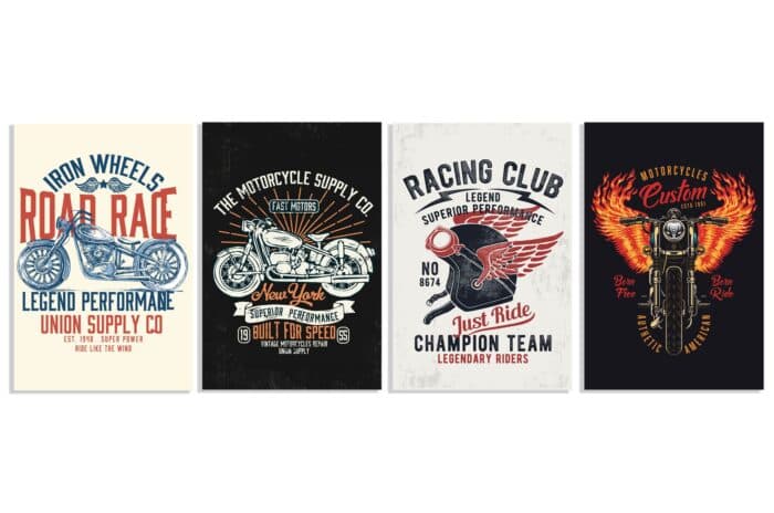 PLAQUE MÉTAL DÉCORATIVE BIKER 20X30 CM - Image 2