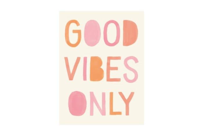 AFFICHE GOOD VIBES ONLY 30X40 CM - Image 2