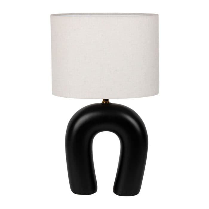 LAMPE À POSER LIGNES 45 CM - NOIR ET ÉCRU - Image 2