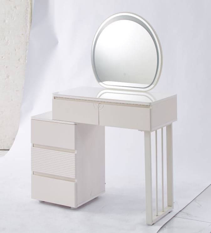 COIFFEUSE LED 5 TIROIRS - BLANC - Image 2