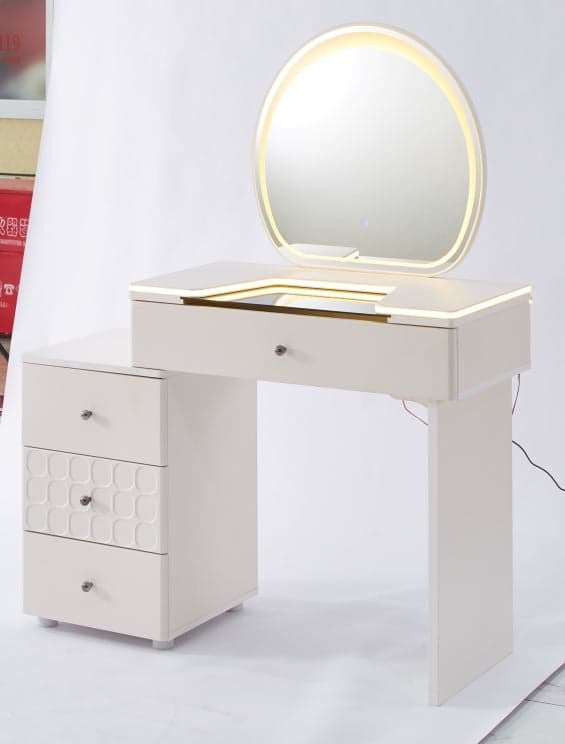 COIFFEUSE LED 4 TIROIRS - BLANC - Image 2