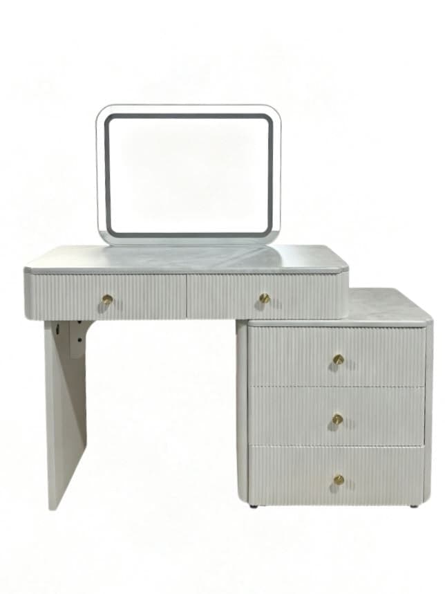COIFFEUSE LED 5 TIROIRS - BLANC - Image 2