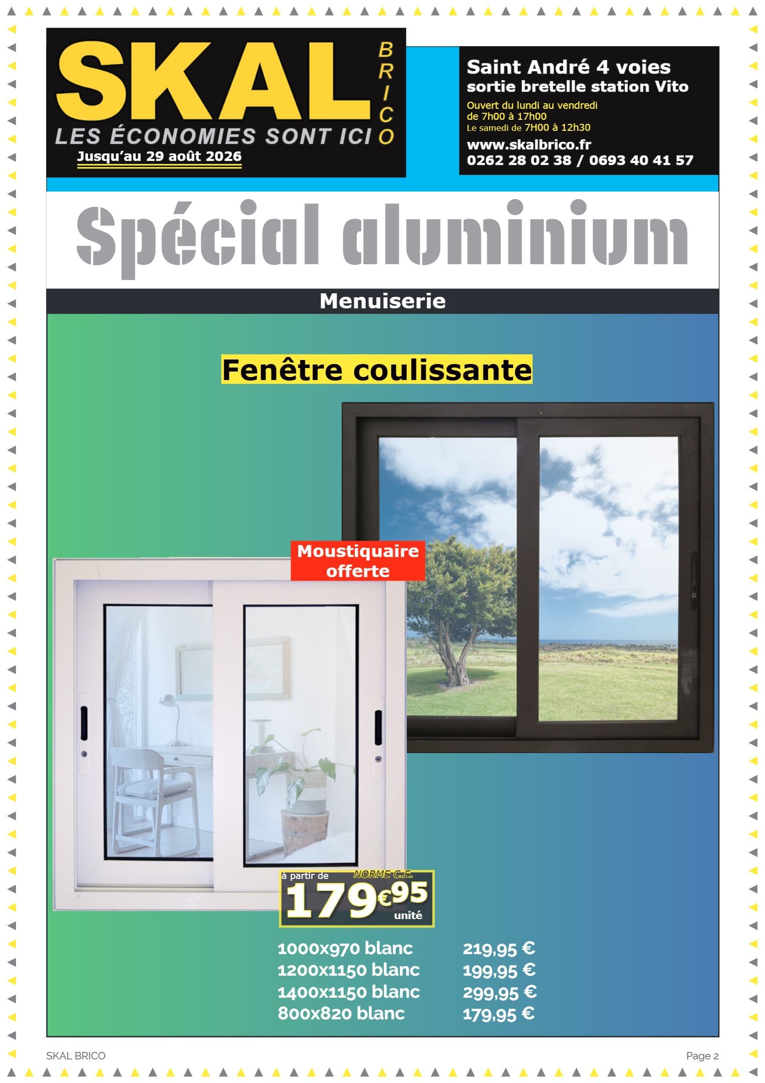 SPÉCIAL ALUMINIUM - FENÊTRE COULISSANTE