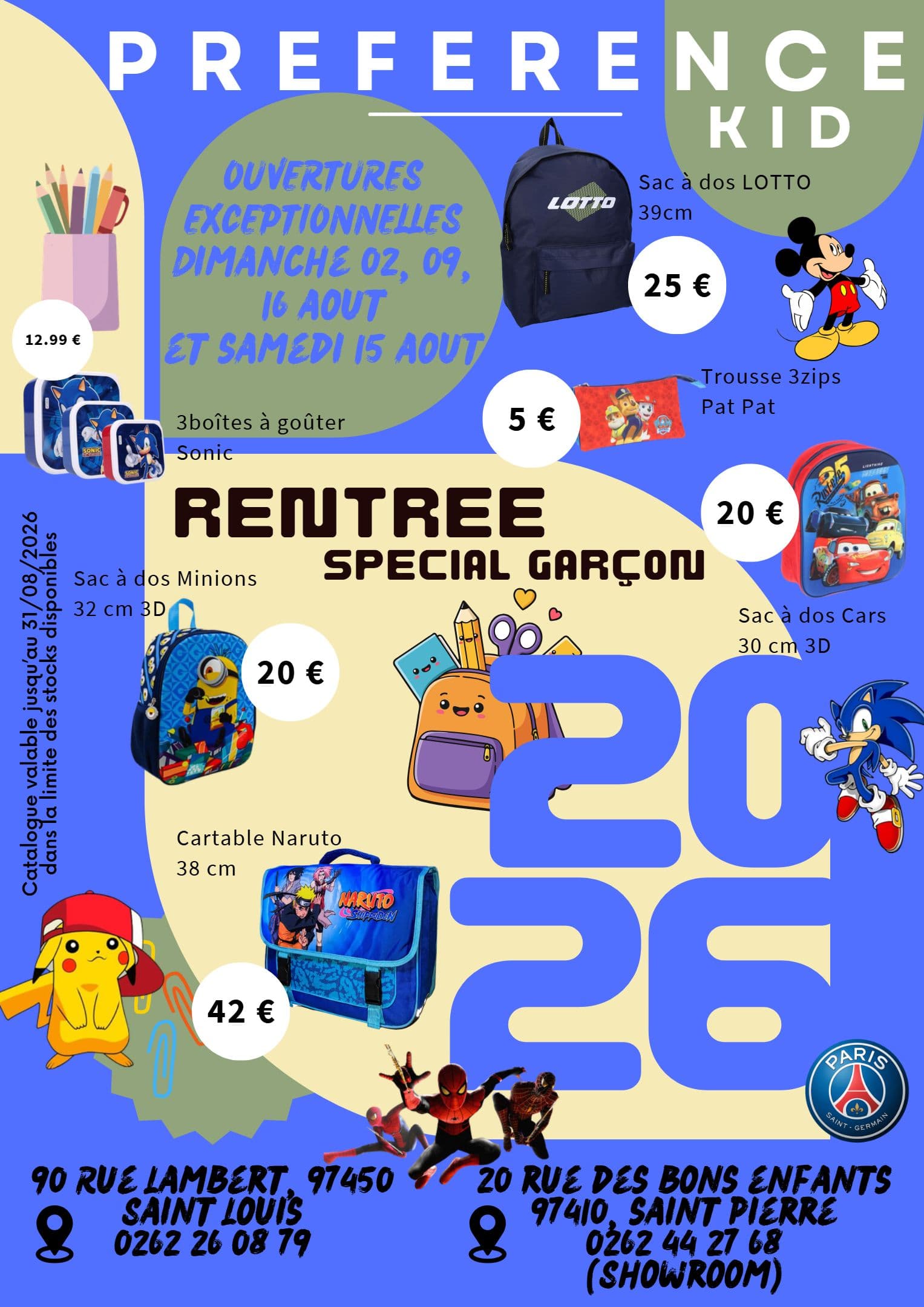 RENTRÉE - SPÉCIAL GARÇON
