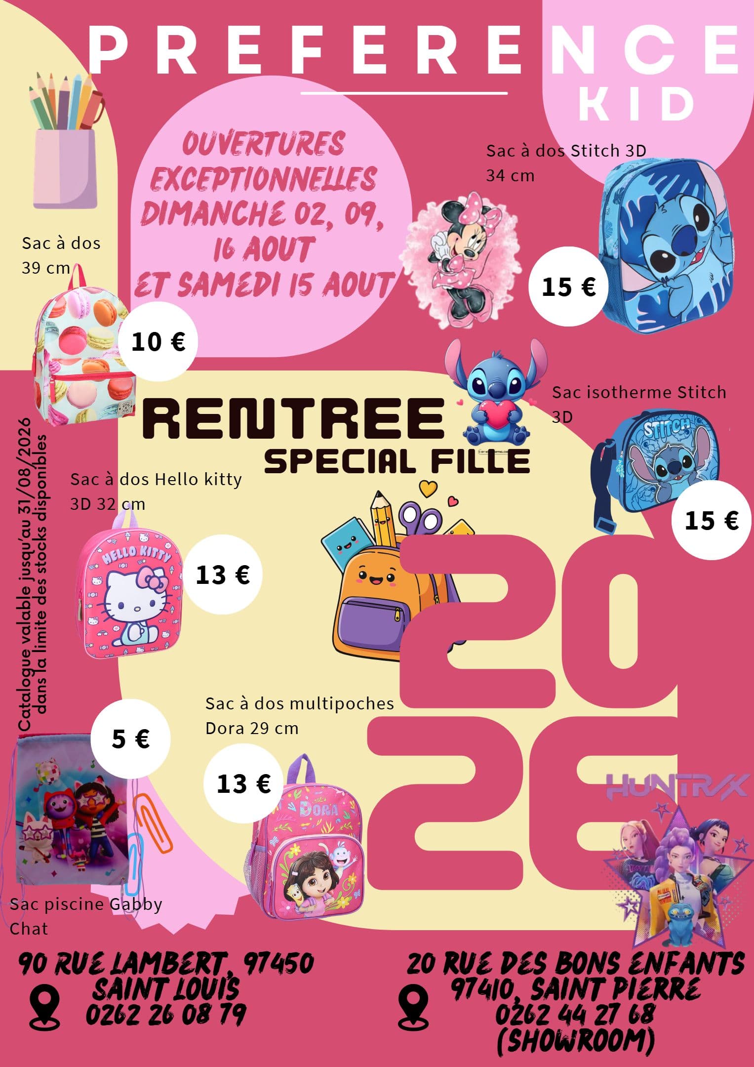 RENTRÉE SPÉCIAL FILLE