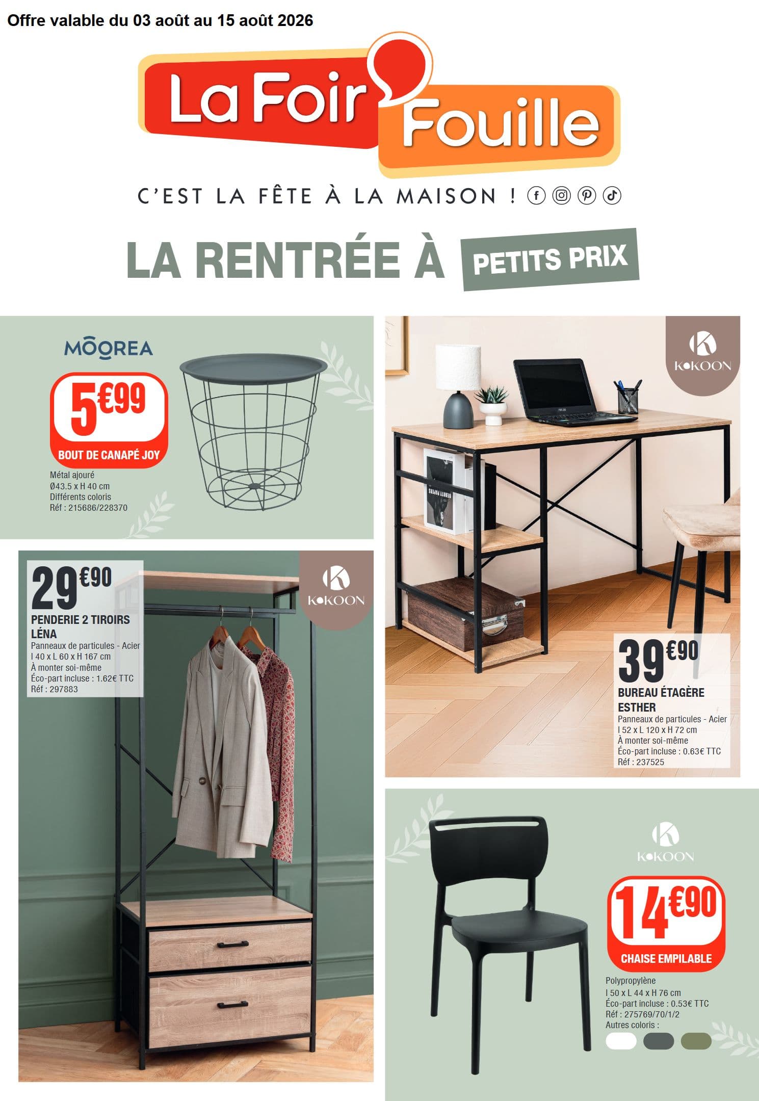 LA RENTRÉE A PETITS PRIX
