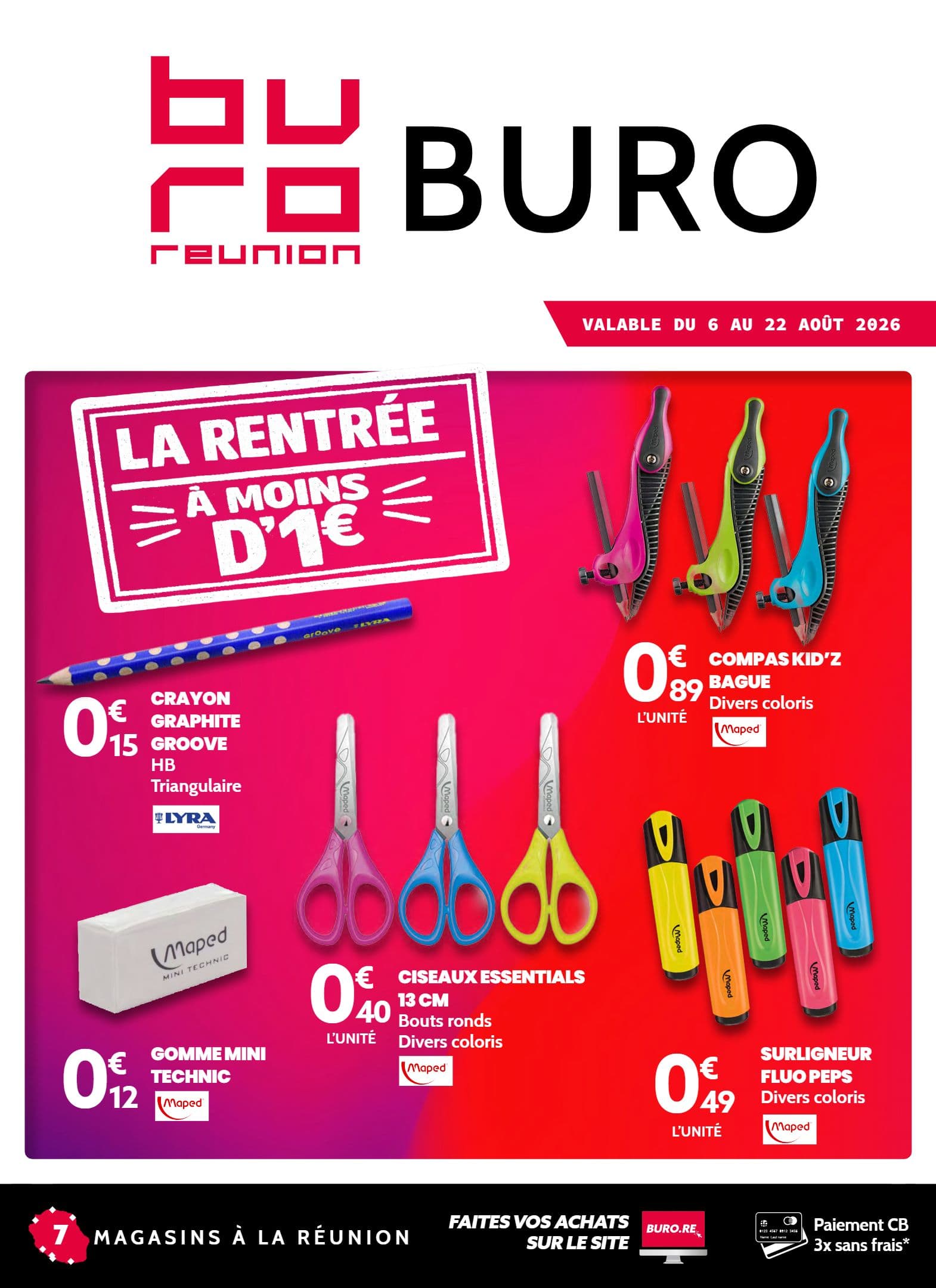 LA RENTRÉE À MOINS D'1€