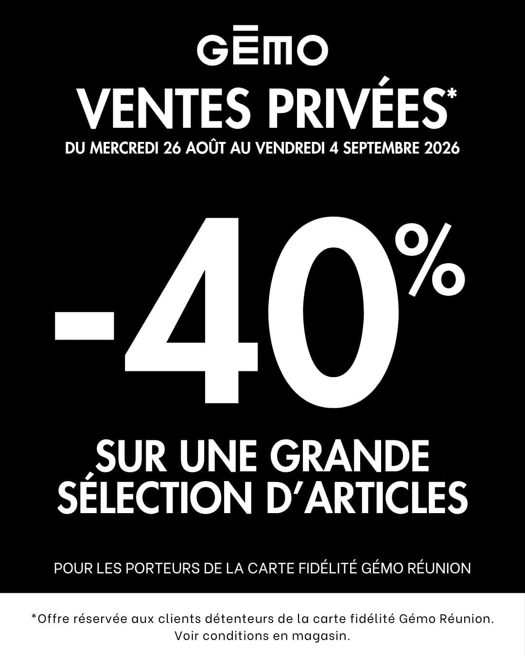 VENTES PRIVÉES