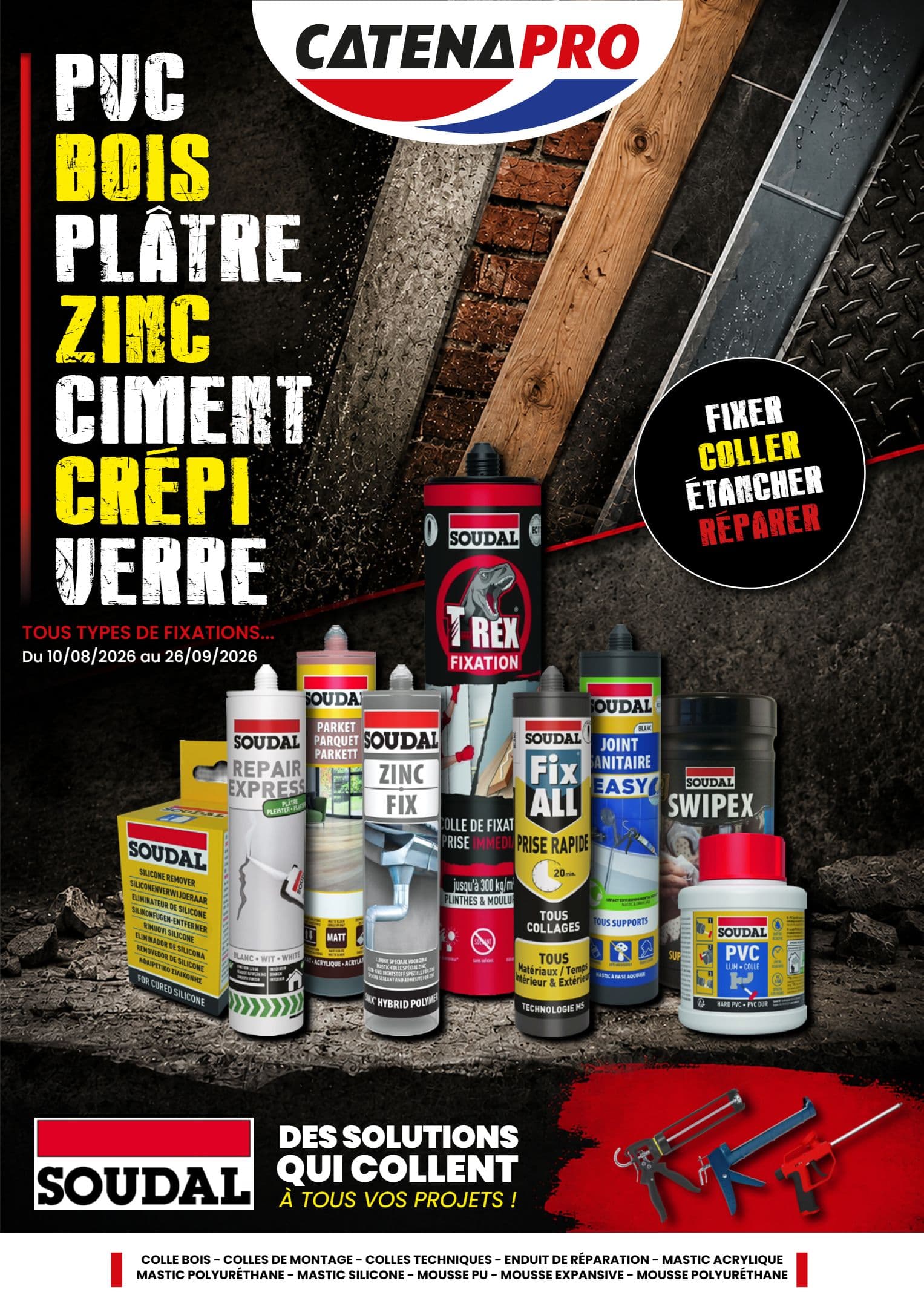FIXER COLLER ÉTANCHER RÉPARER
