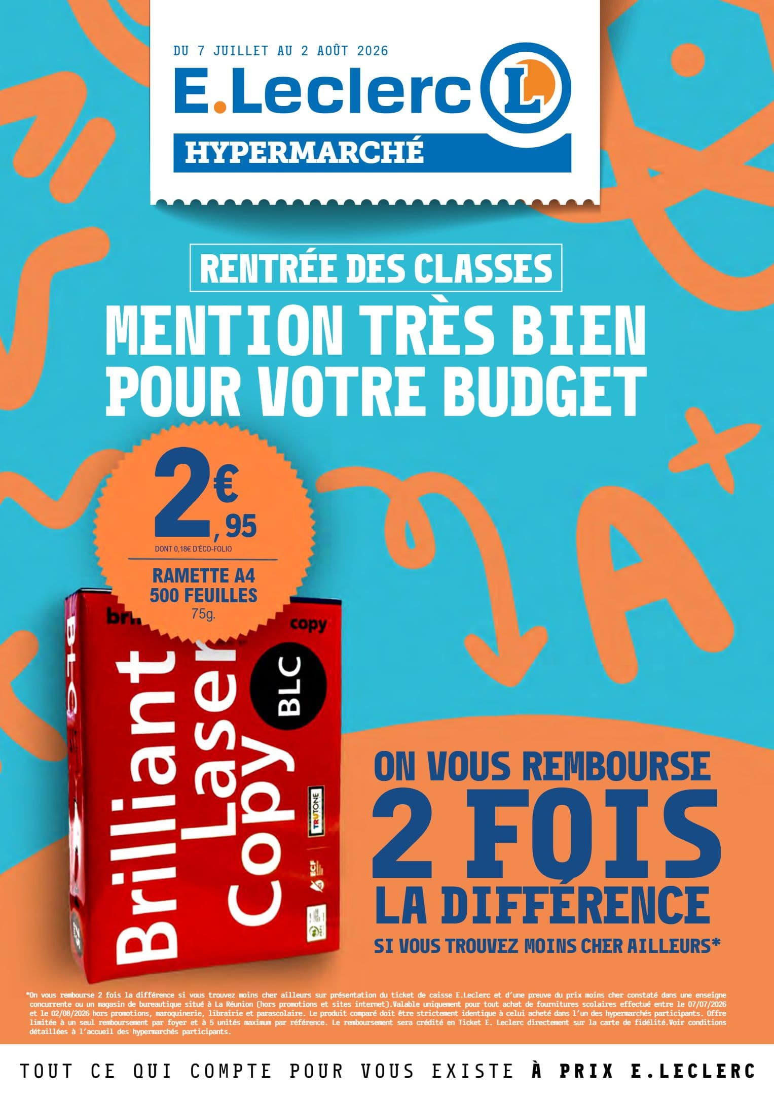 RENTRÉÉ DES CLASSES : MENTION TRES BIEN POUR VOTRE BUDGET