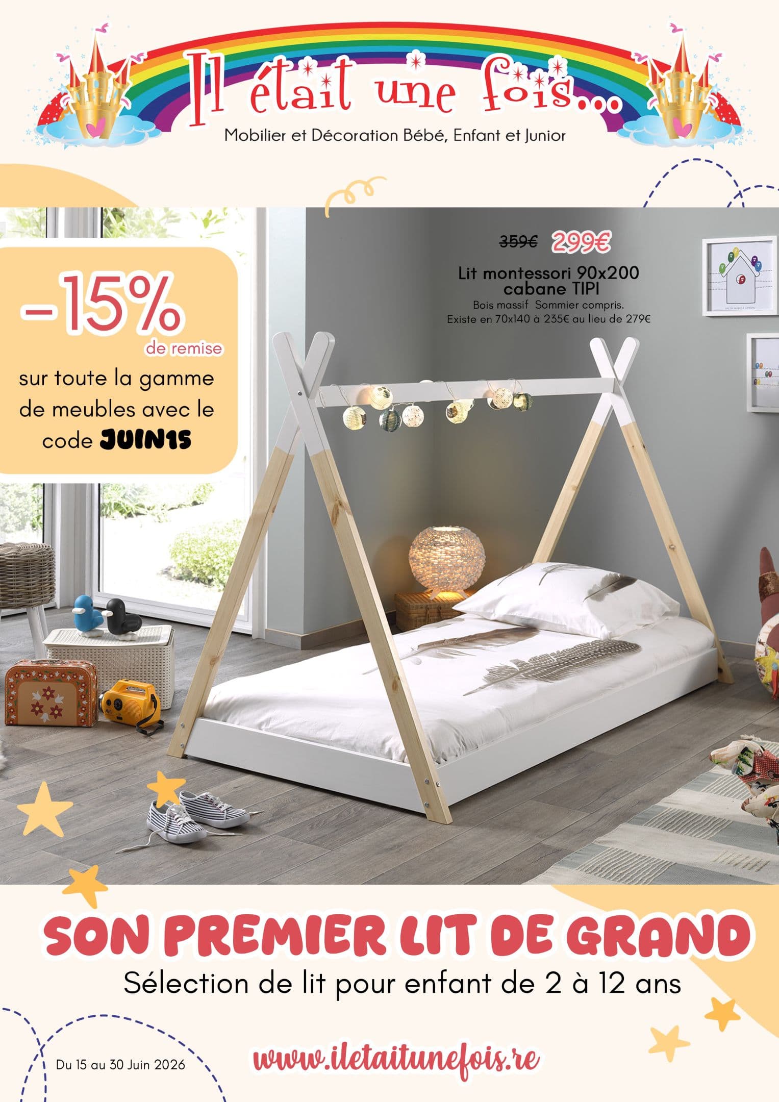 SON PREMIER LIT DE GRAND