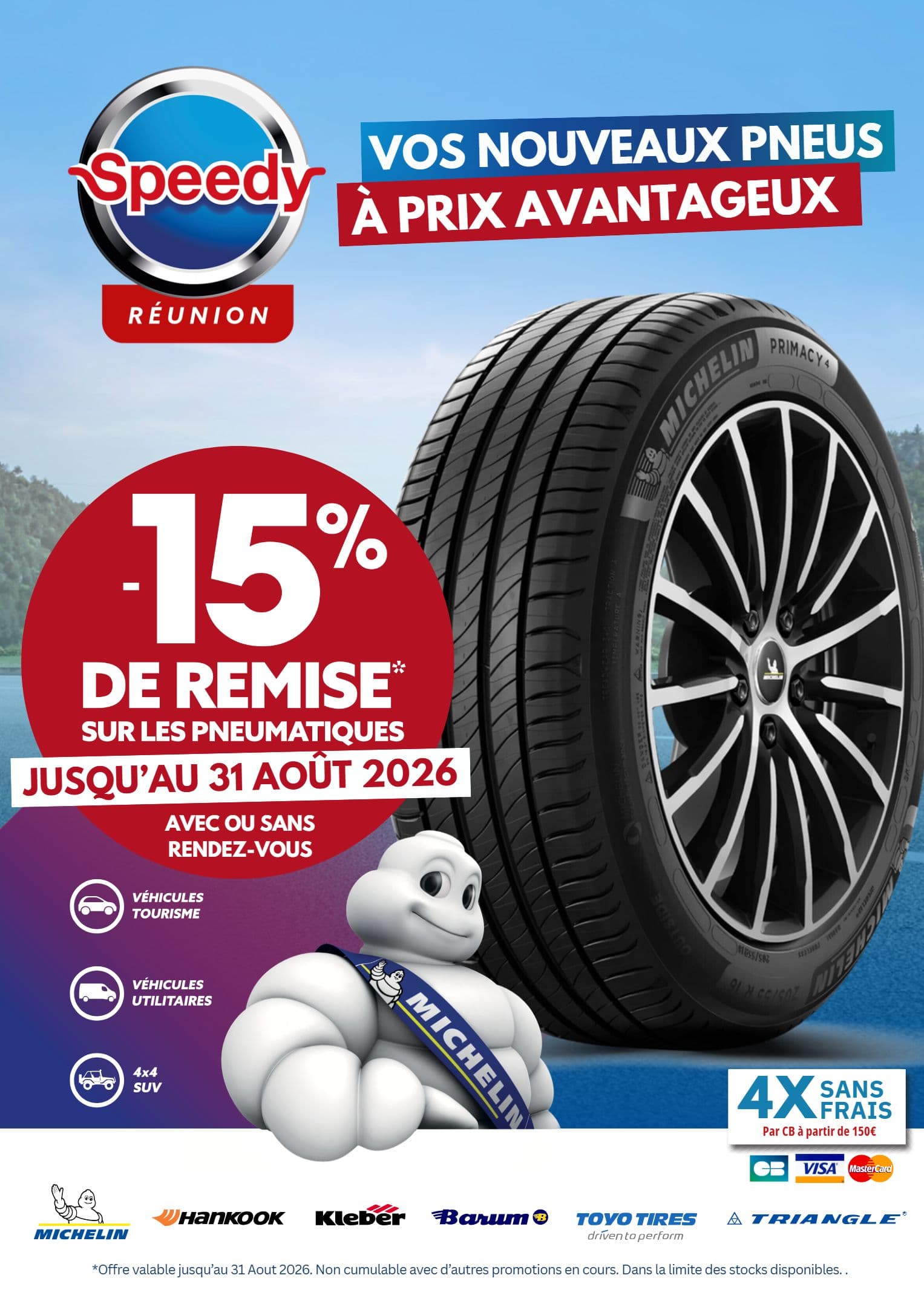 VOS NOUVEAUX PNEUS À PRIX AVANTAGEUX