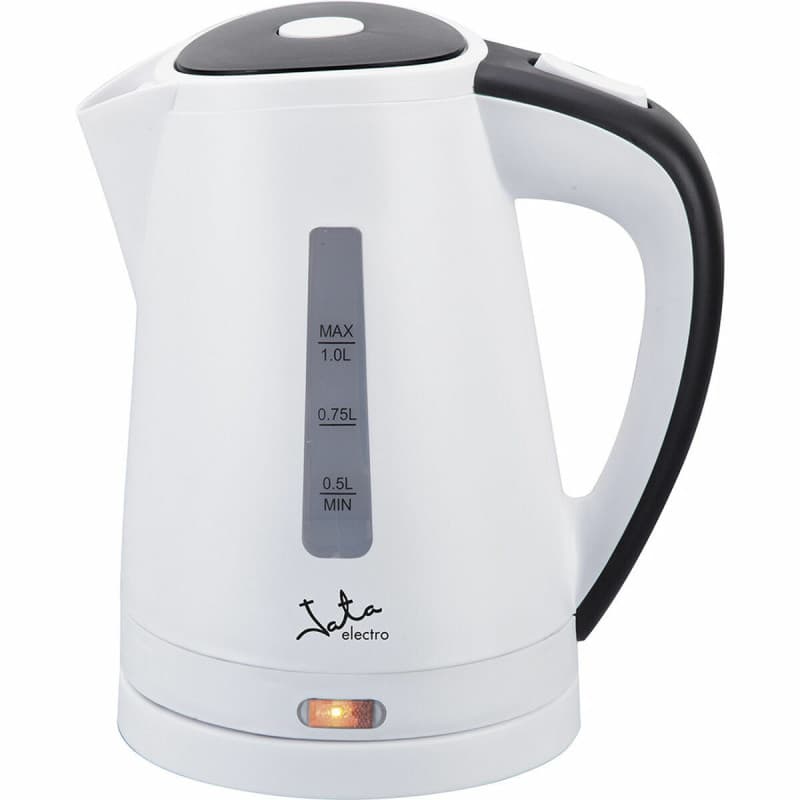 Bouilloire Jata Blanc Noir Acier inoxydable Plastique 2000 W 1 L - Image 1