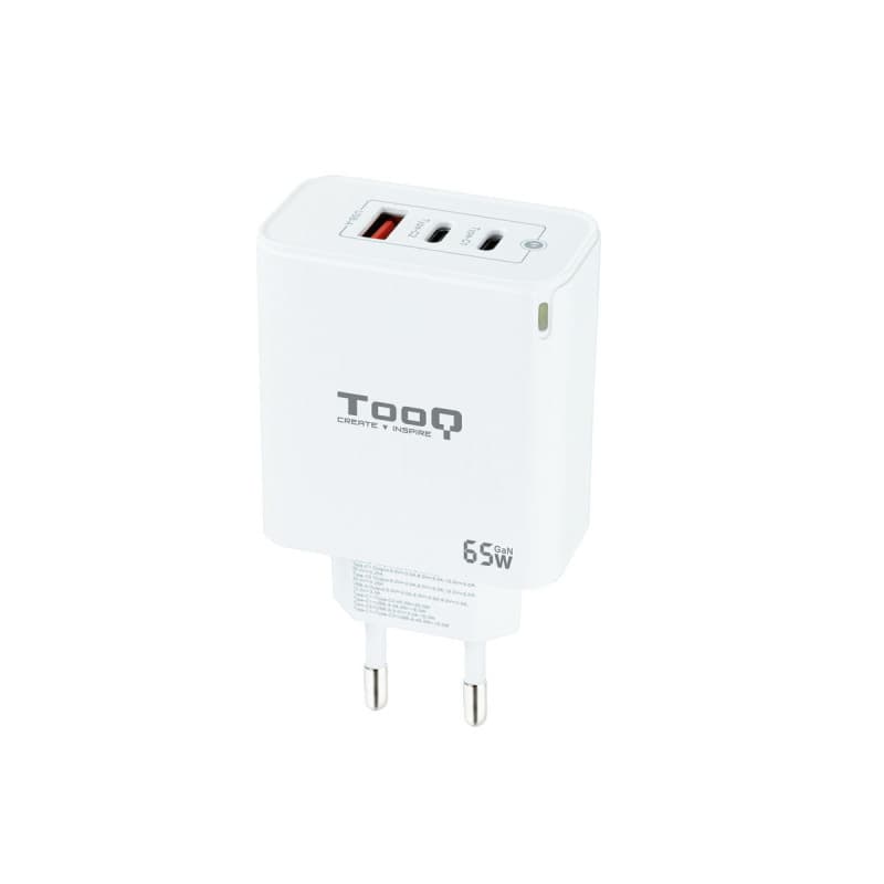 Tooq TQWC-GANQC2PD65WT chargeur d'appareils mobiles Universel Blanc Secteur Charge rapide Intérieure - Image 1